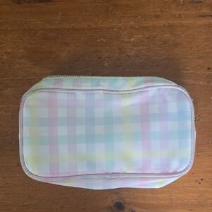 Amazon Pastel Plaid Cosmetic Bag - Pink, Yellow, Blue, Mint